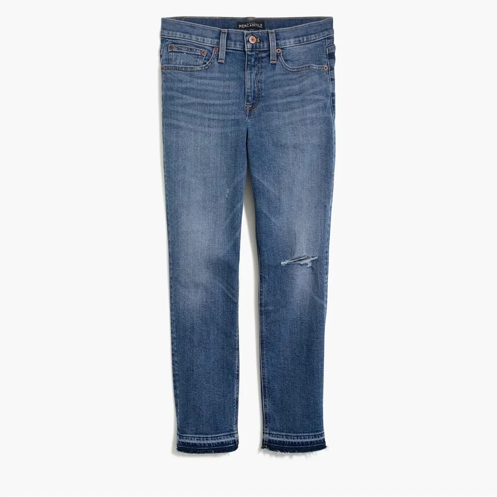 J.Crew Mercantile Slim boyfriend jean with distressed details